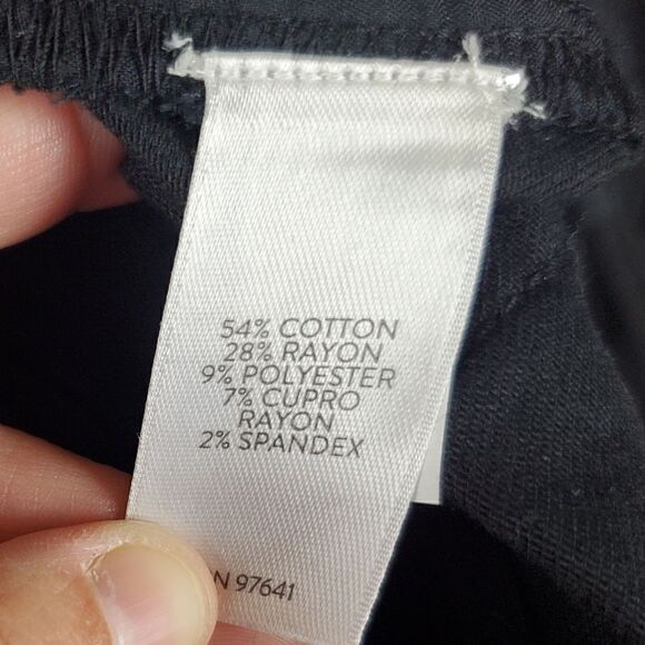 J. Jill Denim Black Kick Flare Ankle Cut Off Jeans Size q0 - Picture 8 of 8